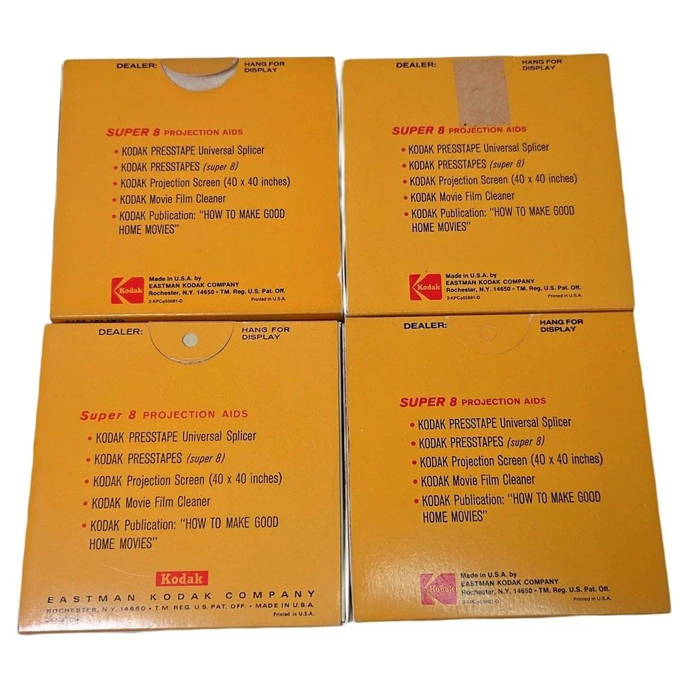 4pk Kodak Super 8 Movie Reels Vintage Found Footage Film Set 200ft Good Conditio